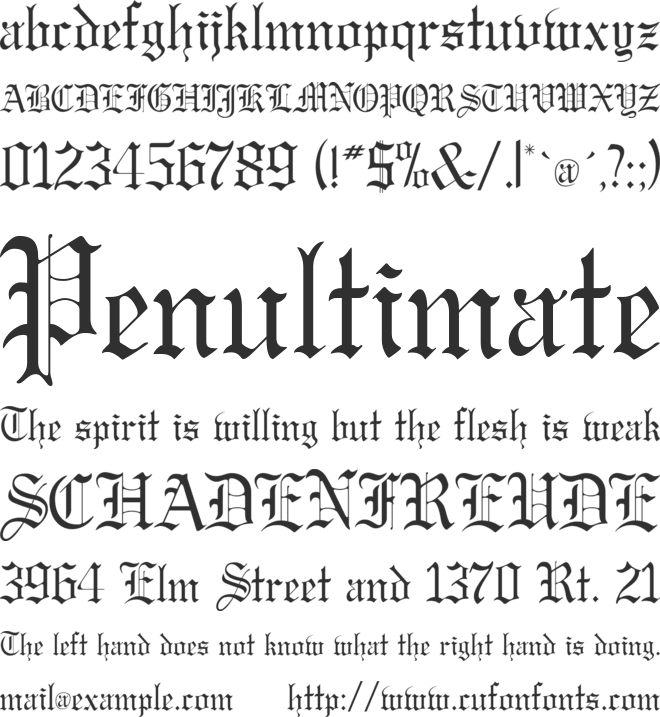 GregorianFLF font preview