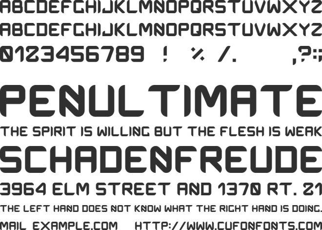 One Man Army font preview