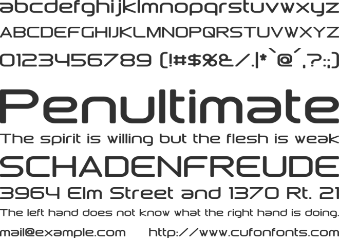 Downlink font preview