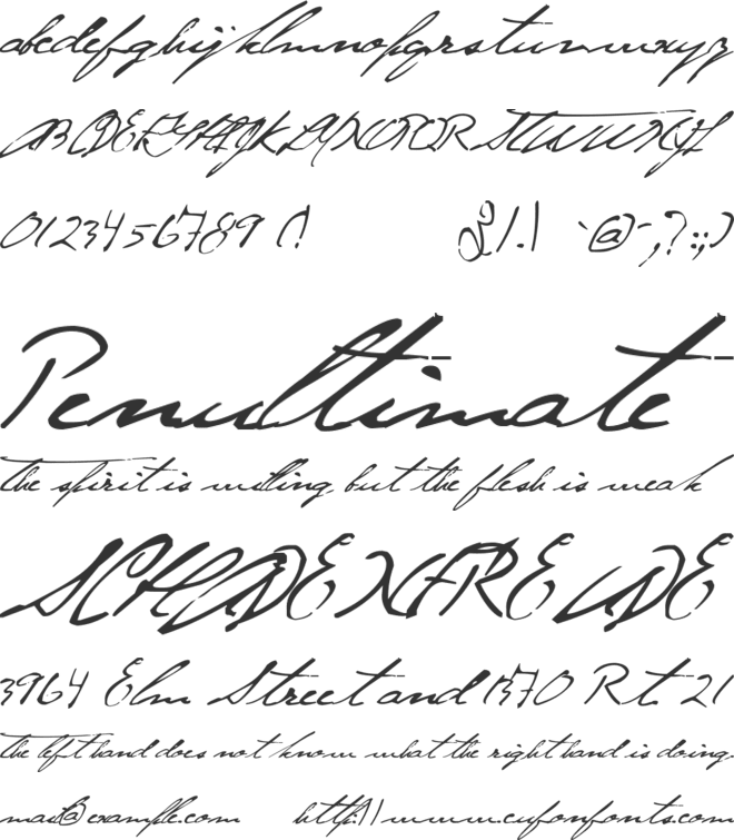 Jellyka - Gare de Chambord font preview