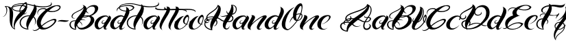 VTC-BadTattooHandOne font