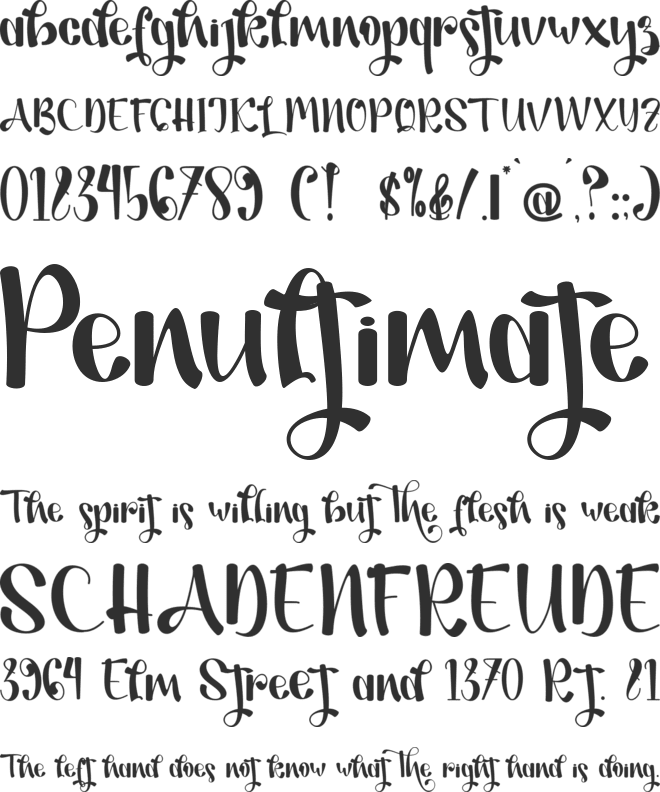 Athafia-PERSONAL USE font preview