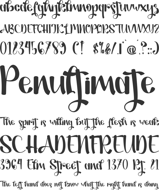 Athafia-PERSONAL USE font preview