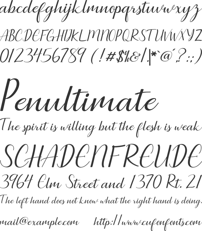 Seullanga font preview