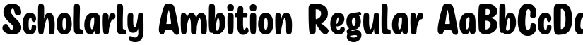 Scholarly Ambition Regular font