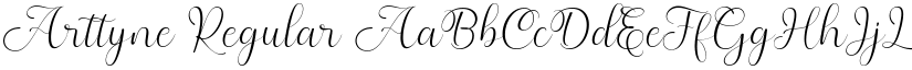 Arttyne Regular font
