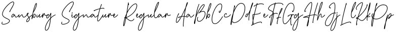 Sansburg Signature Regular font