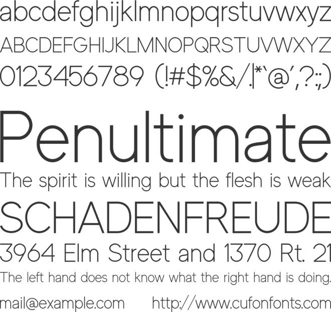 Sansburg font preview