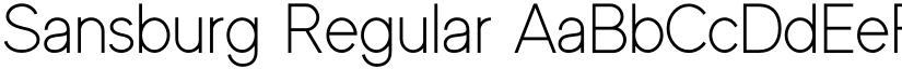 Sansburg Regular font