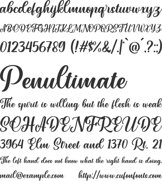 Pocahontas font preview