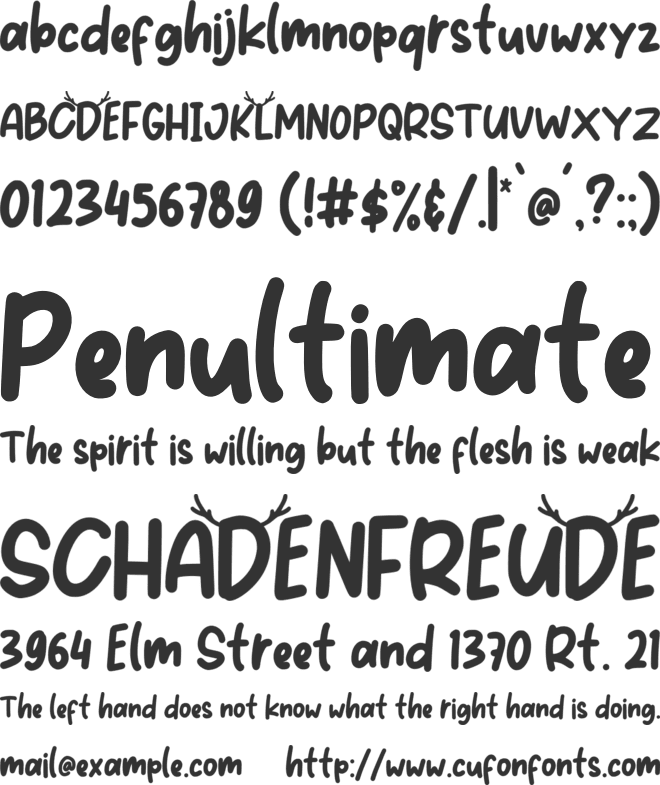 Little Deer font preview