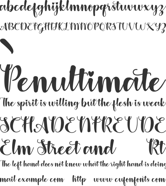 Dear Sweetheart font preview