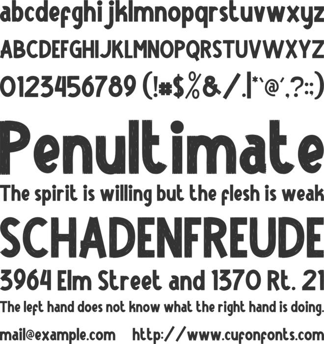PUNY font preview