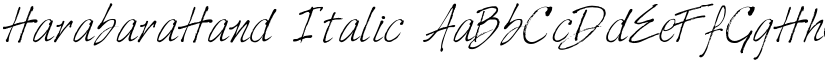 HarabaraHand Italic font