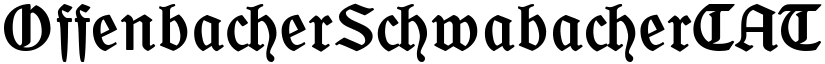 OffenbacherSchwabacherCAT Regular font
