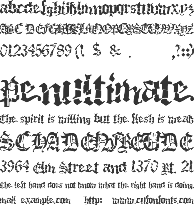 Death Fucking Metal font preview