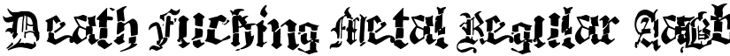 Death Fucking Metal Regular font