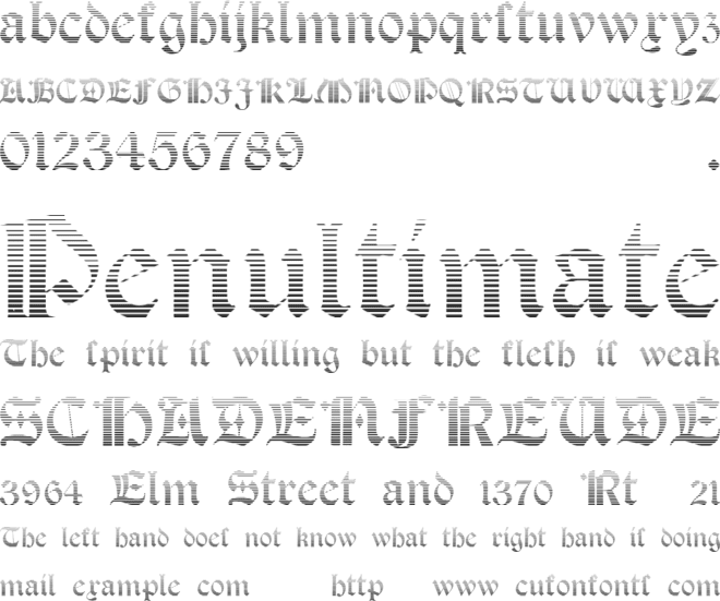 Salterio Gradient font preview