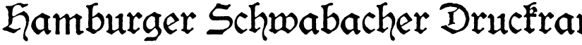 Hamburger Schwabacher Druckrauh Regular font