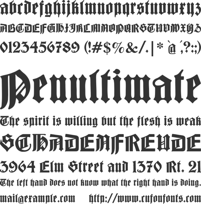 Barloesius Schrift font preview