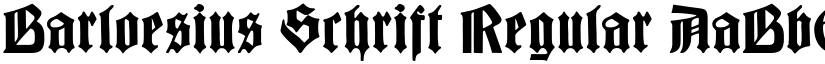 Barloesius Schrift Regular font