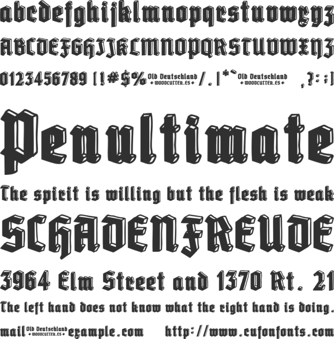 Old Deutschland font preview