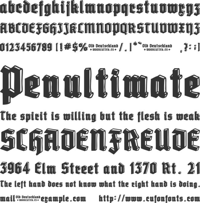 Old Deutschland font preview