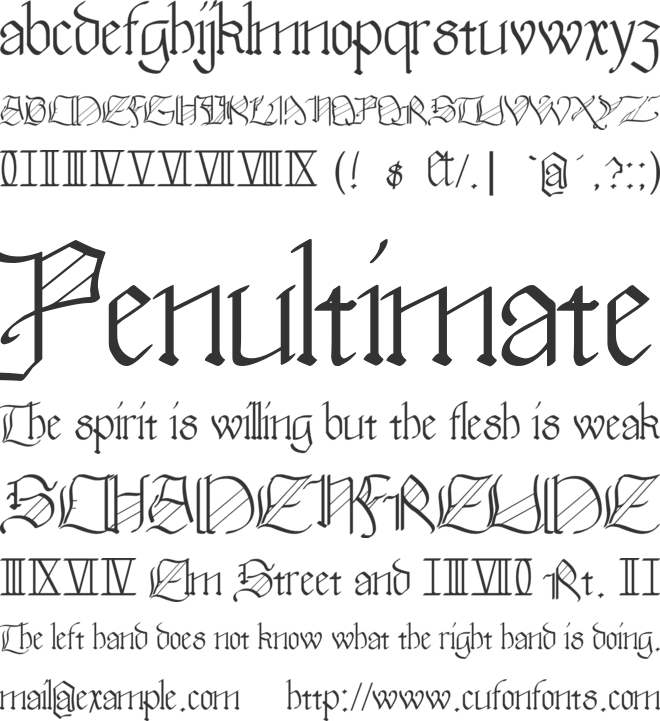 Walkiria font preview