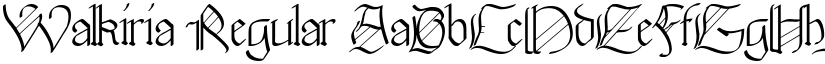 Walkiria Regular font