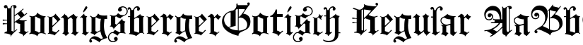 KoenigsbergerGotisch Regular font