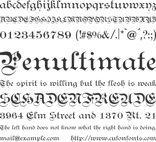 Kanzlei font preview