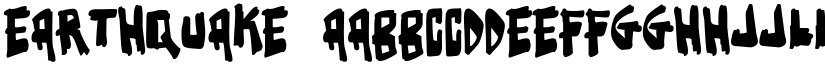 Earthquake font