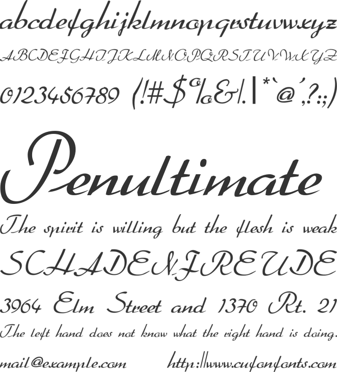 Arabella font preview