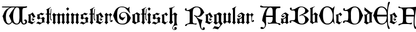 WestminsterGotisch Regular font