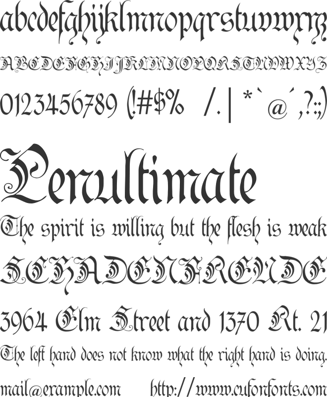 Kanzler font preview