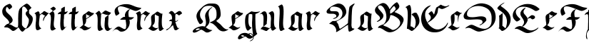 WrittenFrax Regular font