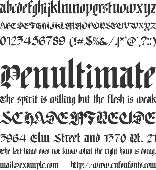 Redro tall font preview