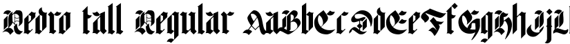 Redro tall Regular font
