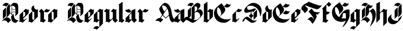 Redro Regular font