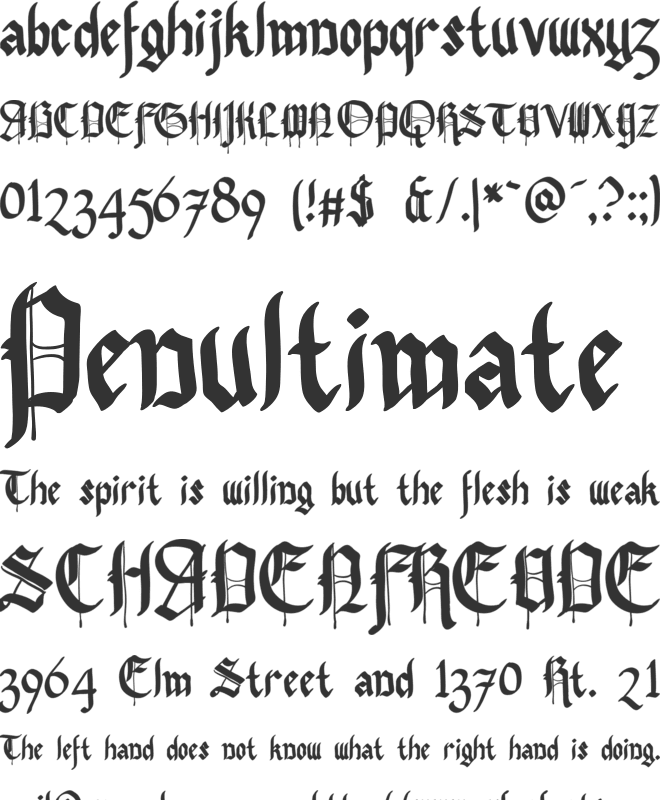 Pennybridge 1563 font preview