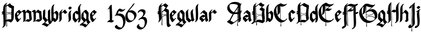 Pennybridge 1563 Regular font