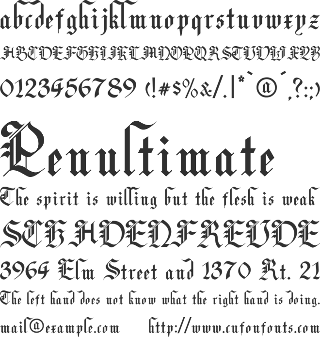 Lyric Poetry font preview