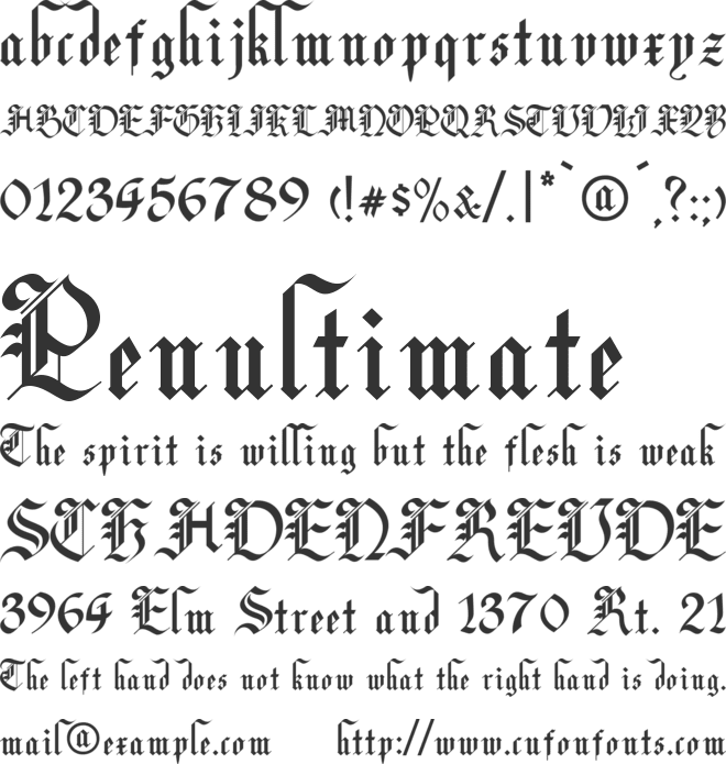 Lyric Poetry font preview