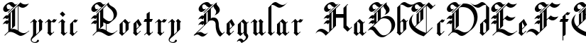 Lyric Poetry Regular font
