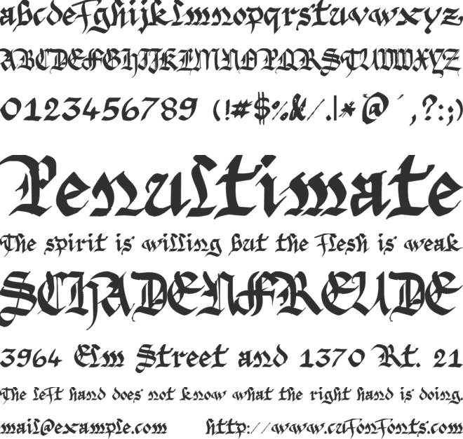 Argor Fast Scaqh font preview