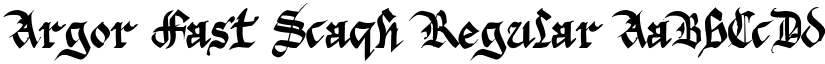 Argor Fast Scaqh Regular font