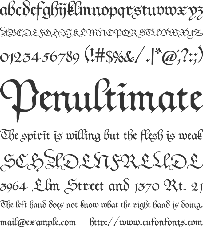 Kanzleyrath font preview