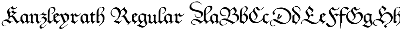 Kanzleyrath Regular font