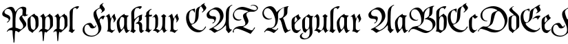 Poppl Fraktur CAT Regular font