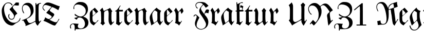 CAT Zentenaer Fraktur UNZ1 Regular font